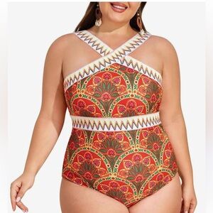 Women's Multicolor Patterned Swimsuit